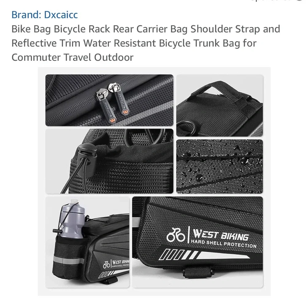 Black Bicycle Rack Bag - Picture 13 of 16